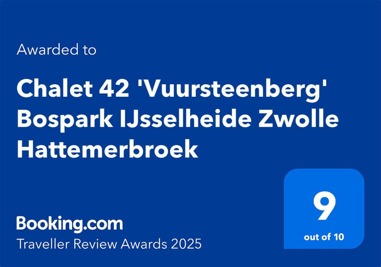 Chalet 42 'Vuursteenberg' Bospark Ijsselheide Zwolle Hattemerbroek Extérieur photo